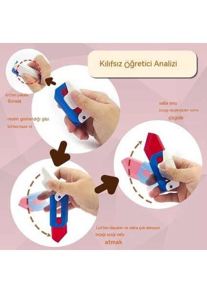 3'lü Paket Havuç Bıçağı, Yerçekimi Fidget Stres Giderici Oyuncak (Yurt Dışından)