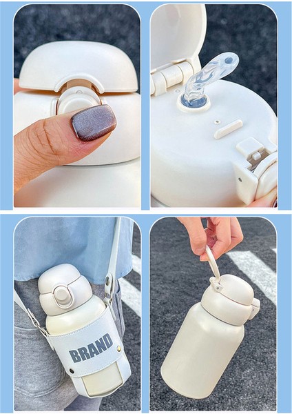 Basit Çapraz Açıklıklı Çelik Yalıtımlı Su Şişesi, 600 ml (Yurt Dışından)