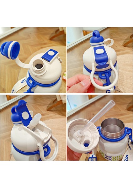 Yaratıcı Çift Içecek Çelik Yalıtımlı Su Şişesi 750ML (Yurt Dışından)