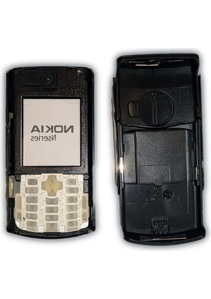 Nokia N72 Kapak Nokia N72 Uyumlu Siyah Kapak Ön Kapak Arka Kapak Tuş Takımı