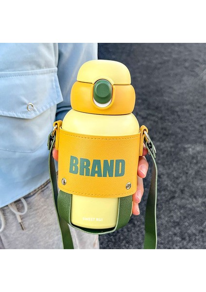 Basit Çapraz Açıklıklı Çelik Yalıtımlı Su Şişesi, 600 ml (Yurt Dışından)