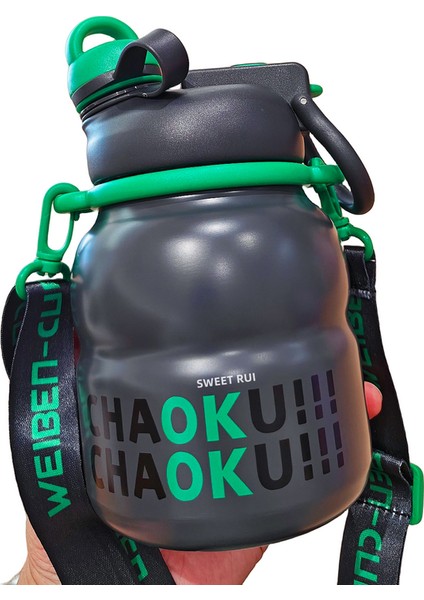 Yaratıcı Çift Içecek Çelik Yalıtımlı Su Şişesi 750ML (Yurt Dışından)