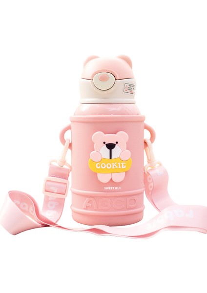 Bear Taşınabilir Çapraz Açıklıklı Çelik Yalıtımlı Su Şişesi, 500ML (Yurt Dışından)