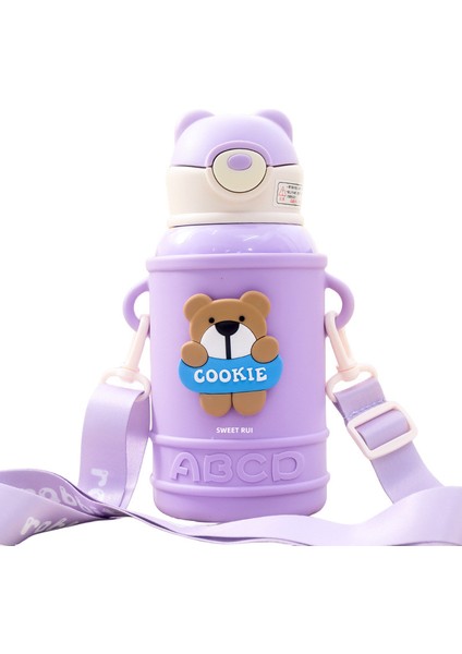 Bear Taşınabilir Çapraz Açıklıklı Çelik Yalıtımlı Su Şişesi, 500ML (Yurt Dışından)
