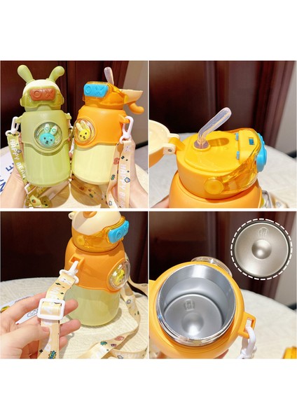 Tavşan Pipetli Diagonal Termos Su Şişesi 500ML (Yurt Dışından) indirimleri