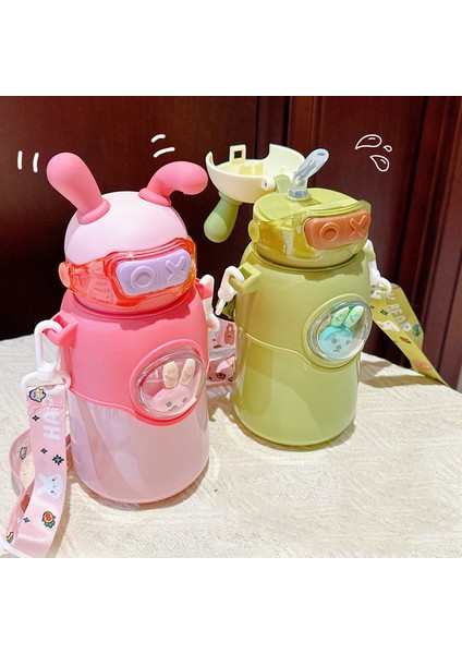 Tavşan Pipetli Diagonal Termos Su Şişesi 500ML (Yurt Dışından) fiyatları