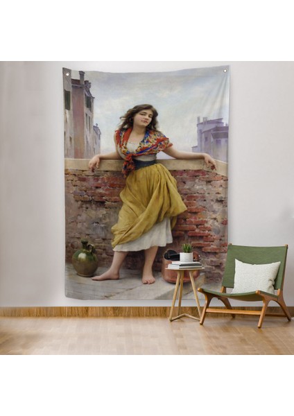 The Watercarrier Eugene De Blaas Su Taşıyan Kız Duvar ÖRTÜSÜ-HALISI-6435 indirimleri