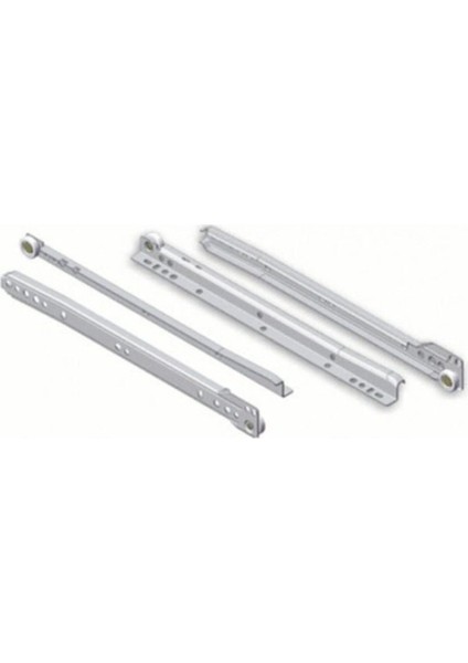 Beyaz Klasik Çekmece Ray - 40 Lık - 40 cm 1 Takım Samet Beyaz Klray - 40 Lık - 40