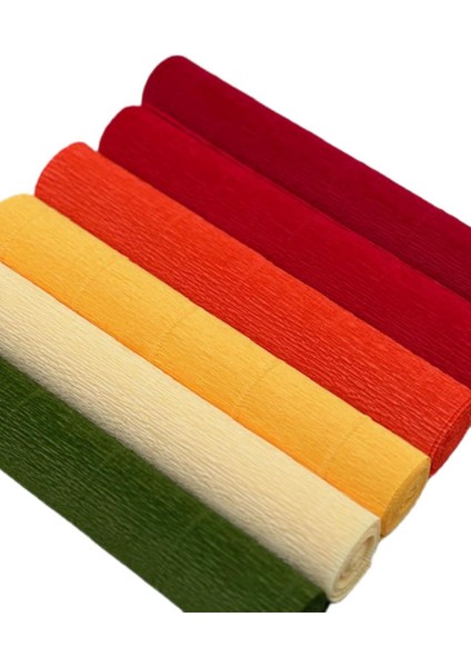 Roco Paper Italyan Krapon Kağıdı Set Assorted – 180 gr - 25X125 cm 6'lı Paket - %260 Esneme Özelliği