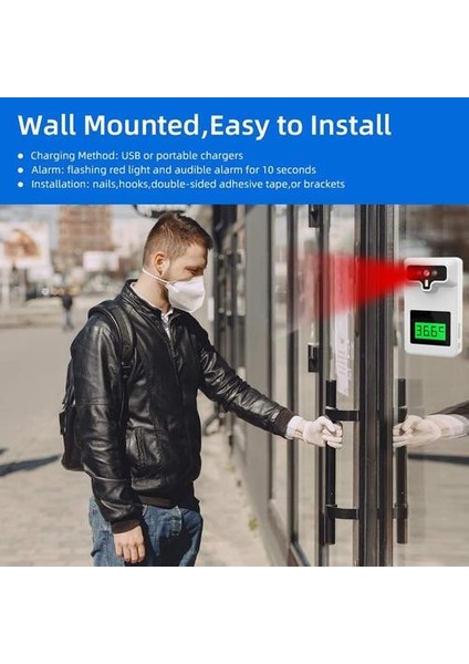 Otomatik Akıllı Temassız Kızılötesi Termometre (Yurt Dışından)