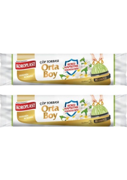 Yasemin Kokulu Büzgülü Orta Boy Çöp X2