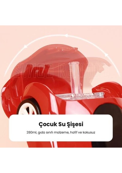 Araba Modeli Çocuk Su Şişesi - Kırmızı (Yurt Dışından) fırsatları