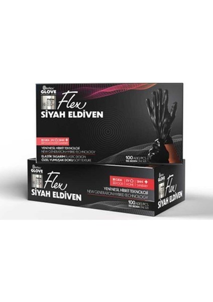 Focus Shop Reflex Flex Eldiven Flex Glove Pudrasız 100 Lü Siyah / M Beden