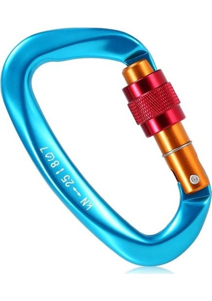 25KN Vida Kilitleme Kapısı Karabina Ağır D-Şekil Toka (Yurt Dışından)