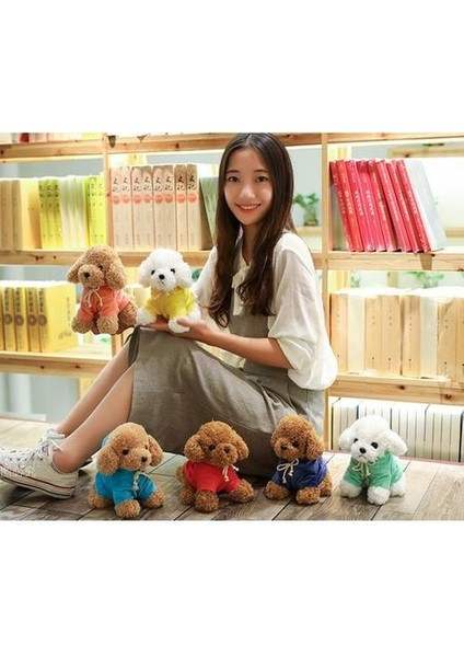 Simülasyon Mini Sevimli Köpek Peluş Oyuncak Bebek 20CM (Yurt Dışından)