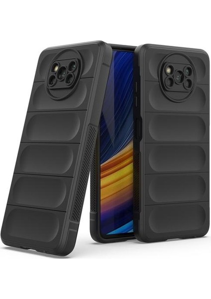 Poco X3 Nfc / X3 Pro Için Kaymaz Silikon Telefon Kılıfı - Siyah (Yurt Dışından)