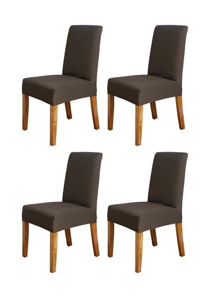 Streç Katı Elmas Kafes Yemek Sandalye Kapak Slipcover Kılıf (Yurt Dışından)