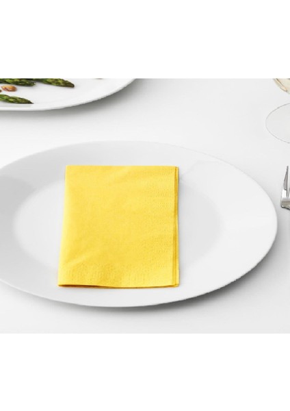 Servis Peçete Thetasarım 40X40 cm 50 Adet Sarı Renkli Peçete Sarı Peçete