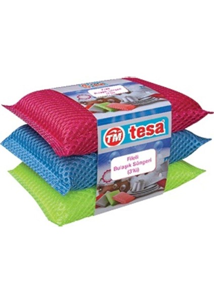 3 Lü Fileli Sünger TM-460