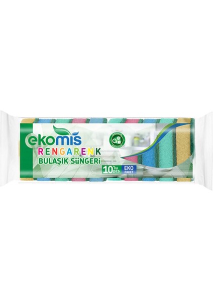 Rengarenk Bulaşık Süngeri 10'lu
