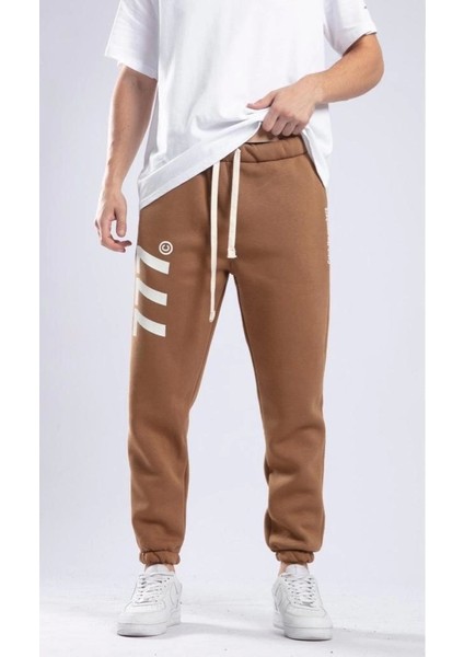 Chatca Erkek 3 Iplik Şardonlu Taba Sweatpant K-575