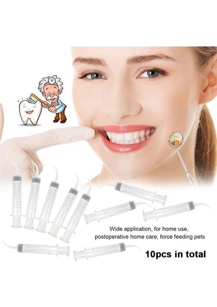 10'lu 12 ml Plastik Diş Sulama Şırıngası (Yurt Dışından)