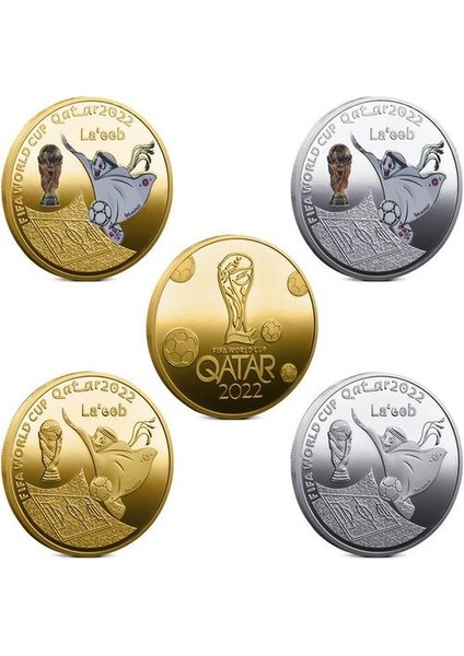 Katar Dünya Kupası Hatıra Paraları 5 Adet (Yurt Dışından)