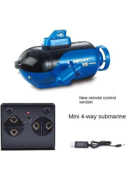 Mini Rc Oyuncak Uzaktan Kumanda Teknesi Denizaltı Gemi Elektrikli Su Geçirmez Dalış Mavi (Yurt Dışından) fiyatları