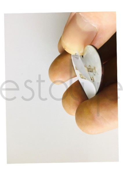 Pleksi Kişiye Özel Kalp Etiket 1mm Yapışkanlı Rosegold 25 Adet