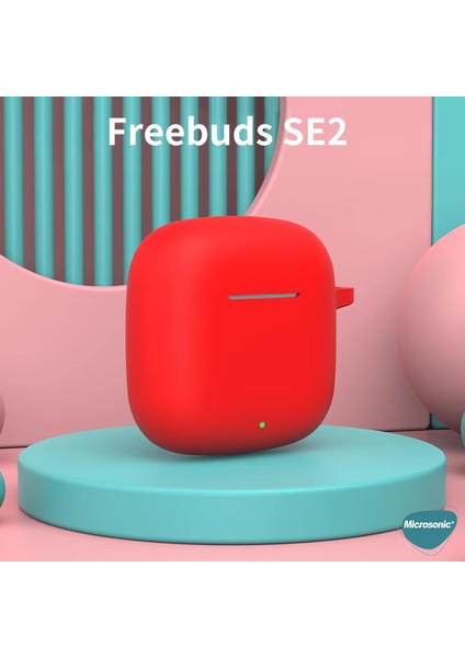 Huawei Freebuds Se 2 Kılıf Askılı Mat Silikon Açık Yeşil