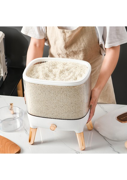 Yeni Hafif Lüks Altın Kaplama Pirinç Kutusu Mutfak Mühürlü Preslenmiş Depolama Pirinç Kovası Ev Tipi Nem Geçirmez ve Böcek Geçirmez Otomatik Pirinç Kovası 10KG (Yurt Dışından) fiyatları