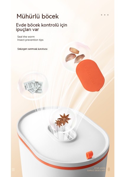Basılı Ölçüm Pirinç Kovası Mutfak Pirinç Kutusu Mühürlü Tahıl Depolama Kovası Ev Tipi Pirinç Saklama Kutusu Plastik Böcek Geçirmez Nem Geçirmez Pirinç Kovası 4kg (Yurt Dışından) modelleri