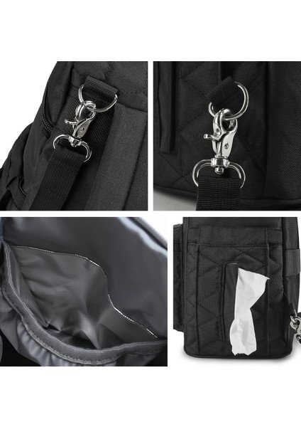 Omuz Su Geçirmez Anne Çantası Hamile ve Bebek Açık Seyahat Anne Çantası Bebek Arabası Kanca Büyük Kapasiteli Anne Bebek Çantası (Yurt Dışından) modelleri