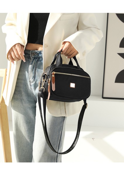 Yeni Bayan Moda Omuz Çantası Moda Basit Çok Katmanlı Messenger Çanta Anti-Sıçrama Naylon Çanta (Yurt Dışından)