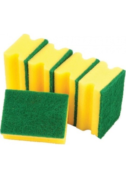 5 Adet Oluklu Bulaşık Süngeri, Temizlik Süngeri