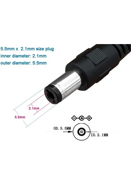 Pedal Adaptörü 9 Volt 2 Amper Şase Ters 9V 2A Pedal Adaptörü
