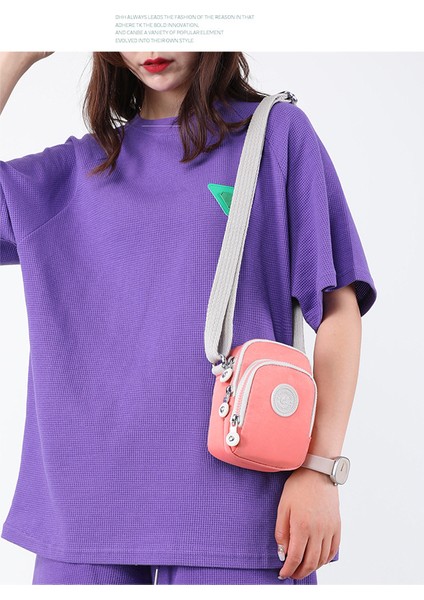 Kadın Cep Telefonu Çantası Japon Tarzı Basit Taşınabilir Para Anahtar Çantası Rahat Omuz Crossbody Çanta (Yurt Dışından) modelleri