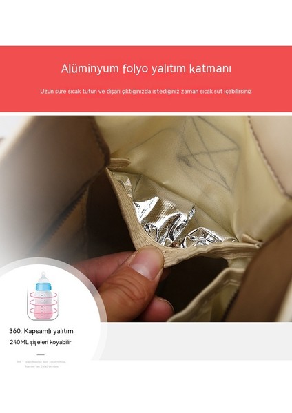 Anne Çantası Yeni Japon ve Kore Taşınabilir Çapraz Çapraz Çok Fonksiyonlu Anne Çantası Işe Gitmek Için Taşınabilir Büyük Kapasiteli Anne Bebek Çantası (Yurt Dışından) fırsatları