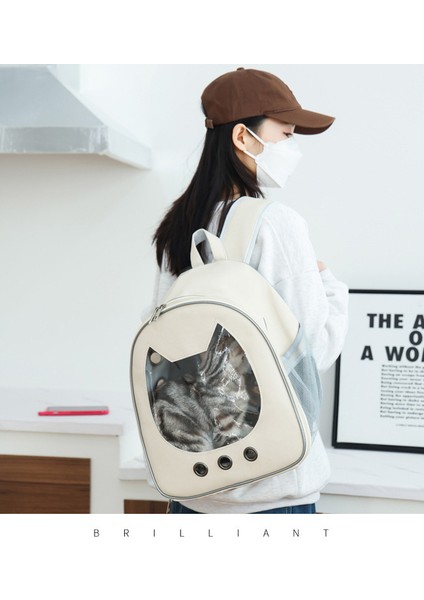 Düz Renkli Puderi Kedi Çantası Uzay Kapsülü Nefes Alabilen Omuzlar Kedi Sırt Çantası Büyük Kapasiteli Kedi Açık (Yurt Dışından) fiyatları