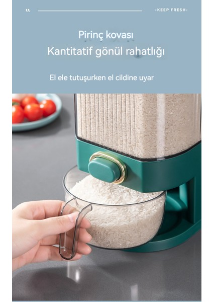 Pirinç Kovası Ev Böcek Geçirmez ve Neme Dayanıklı Yoğun Paketleme Pirinç Tankı Pirinç Kutusu Gıda Sınıfı Pirinç Saklama Kutusu Un Çeşitli Tahıl Depolama Tankı 10KG (Yurt Dışından) modelleri