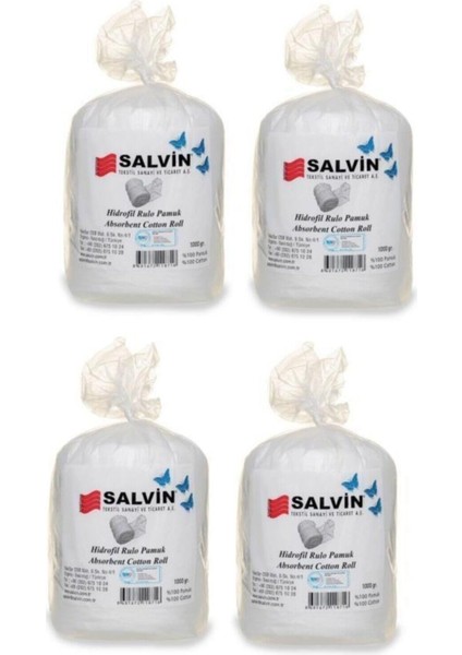 Hidrofil Rulo Pamuk 1 kg 1000 gr 4 Adet