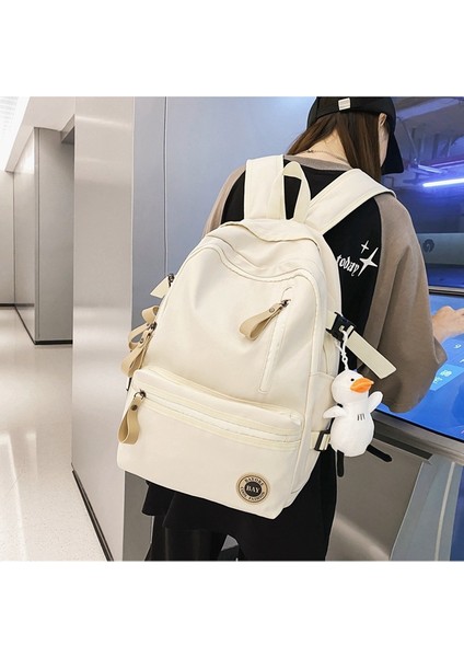 Lise Öğrencisi Okul Çantası Kadın Trendi Kampüs Erkek ve Kadın Sırt Çantası (Yurt Dışından) indirimleri