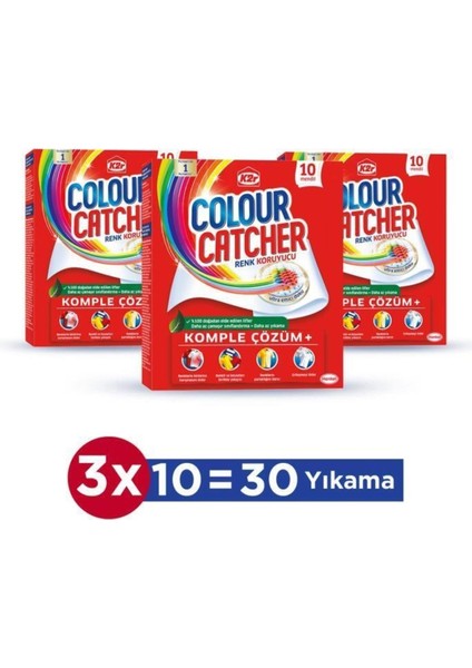 Renk Koruyucu Mendil 3 x 10'lu Paket (30 Yıkama)