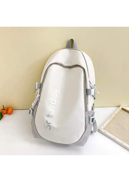 Kampüs Kız Sırt Çantası Büyük Kapasiteli Renkli Mektup Okul Çantası (Yurt Dışından) modelleri