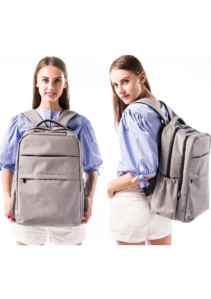 Yeni Su Geçirmez Moda Avrupa ve Amerikan Tarzı Anne Çantası Çok Fonksiyonlu Büyük Kapasiteli Çift Omuzlu Anne Çantası Anne Bebek Anne Sırt Çantası (Yurt Dışından) modelleri