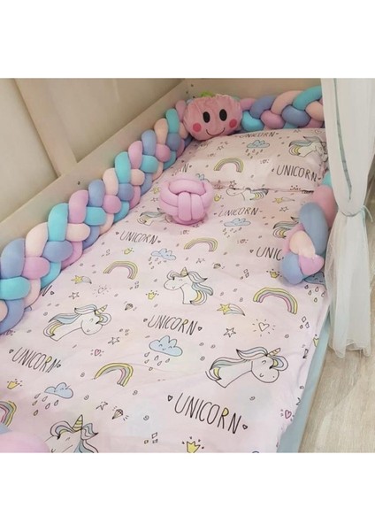 Örgü Korumalık 420 cm 4Lü Örgü BEBE MAVİ - AÇIK MAVİ - LİLA - TOZ PEMBE