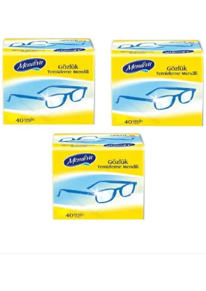 Berg - Kolonyalı Mendil Gözlük Temizleme Mendili 3 Kutu x 40 :12