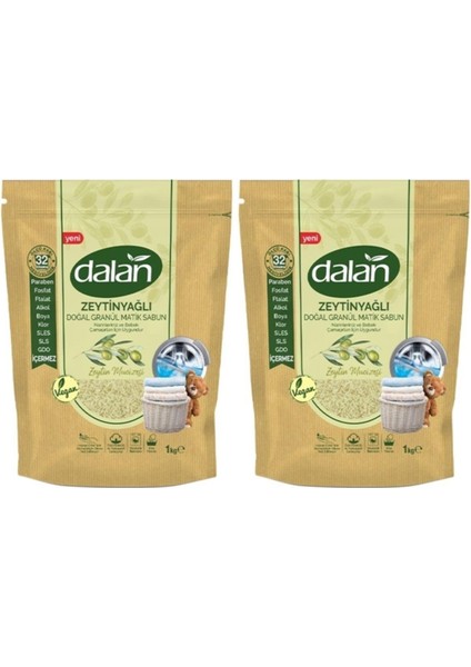 Granül Matik Doğal Zeytin Mucizesi 1 kg 2 x 32 64 Yıkama