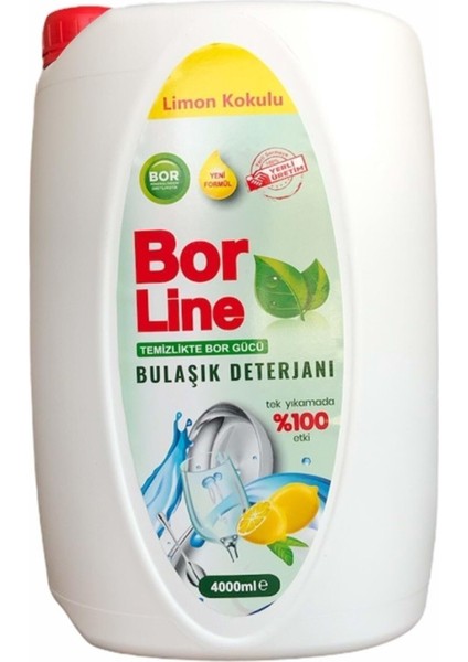 Bor Sıvı Bulaşık Deterjanı 4000 Ml. Kokulu