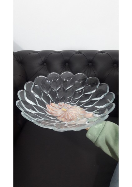 Cam Kristal Sunumluk Meyvelik Ç:29,5 H:8cm